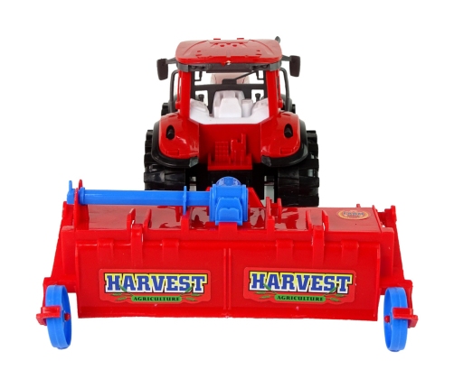 Red Tractor with Plough Friction Drive