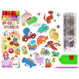 Diamond Embroidery Sticker Set Dinosaurs Mosaic