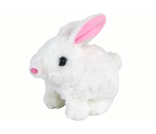Walking Bunny Interactive Toy Short Hair White