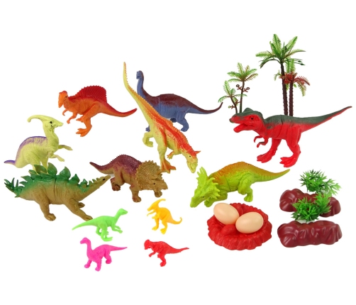 Set of Dinosaur Figures with Accessories 21 Pieces