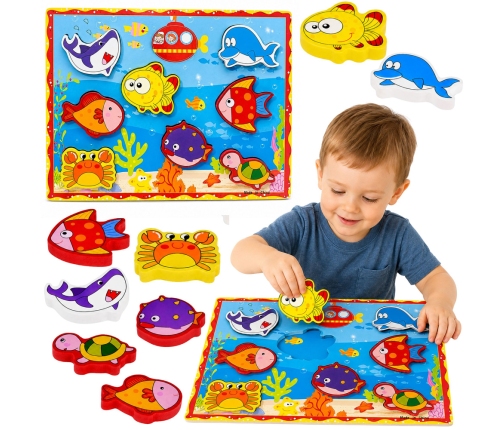 Wooden Fishing Set Colorful Magnet