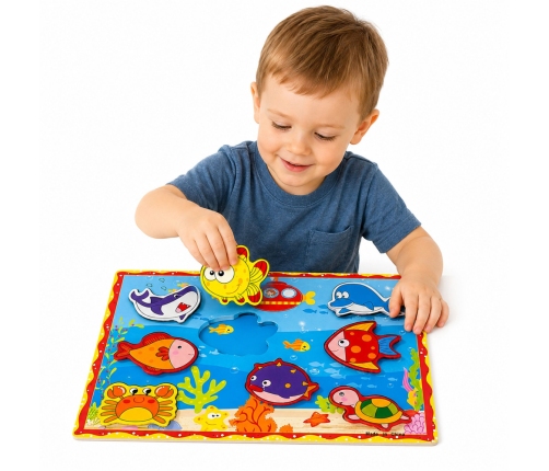 Wooden Fishing Set Colorful Magnet
