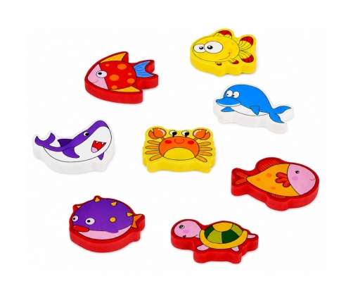 Wooden Fishing Set Colorful Magnet
