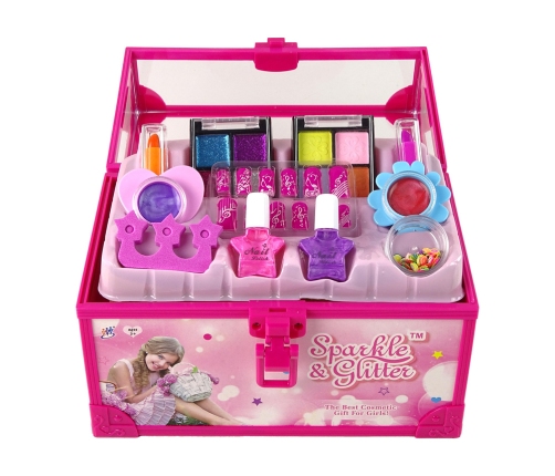 Children's Makeup Set Trunk Pink