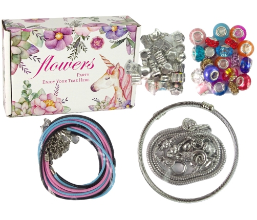 Set of Bracelets, Chains and Coloured Jewellery Beads