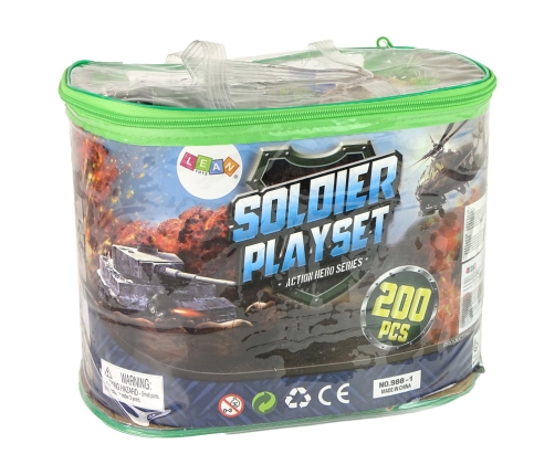 Military Set Military Figures Weapons Vehicles 200 Pieces