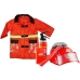 Firefighter Costume with Accessories - helmet, fire extinguisher, crowbar