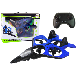 RC Drone Plane Blue Fighter Remote Controlled Pilot RC Drone Plane Blue Fighter Remote Controlled Pilot