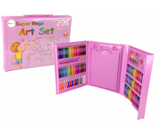 Artistic Set Pink Suitcase 208 Elements