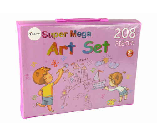 Artistic Set Pink Suitcase 208 Elements