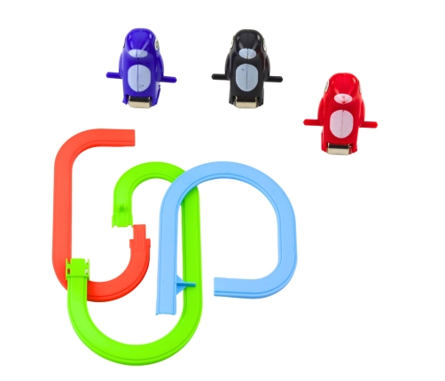 Funny Penguin Race Racer Ice Slide Track Kids Toy Lights Sounds