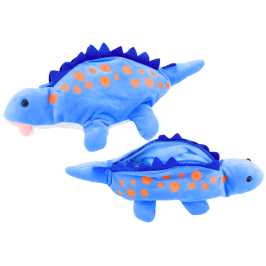 Plush Dinosaur Pencil Case Storage Box Pendant Blue Plush Dinosaur Pencil Case Storage Box Pendant Blue