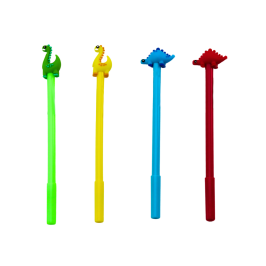 Dinosaur Pen Black Cap Refill Mix Red Green 0.5mm