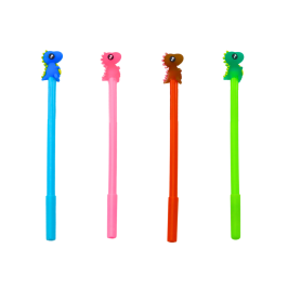Dinosaur Ballpoint Pen Black Cap Refill Mix Pink Blue 0.5mm