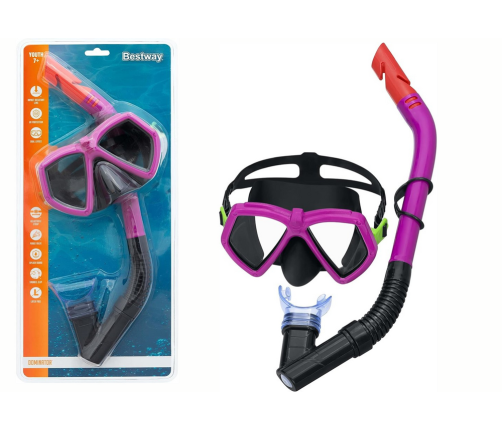 Diving Set Mask with Tube Pink 24070