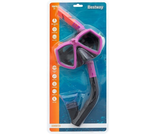 Diving Set Mask with Tube Pink 24070
