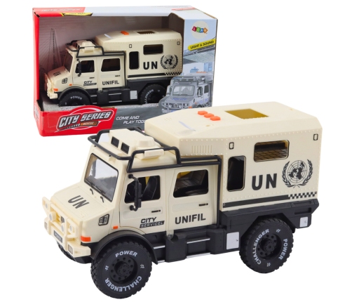 Off-Road Vehicle Police Gray Opening Door Sound Light