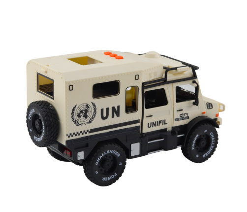 Off-Road Vehicle Police Gray Opening Door Sound Light