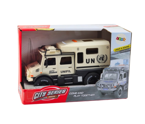 Off-Road Vehicle Police Gray Opening Door Sound Light