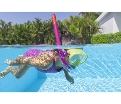 Yellow and Pink Diving Mask with Snorkel Bestway 24036