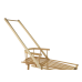 Sled With Backrest, Wooden Pusher, Wooden Handle