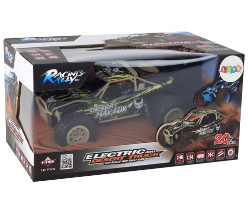 Remote Control Off-Road Car R/C 1:24 Brown-Green