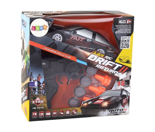 Radiovadāmā mašīna ar pulti Sports Car 1:24 Black