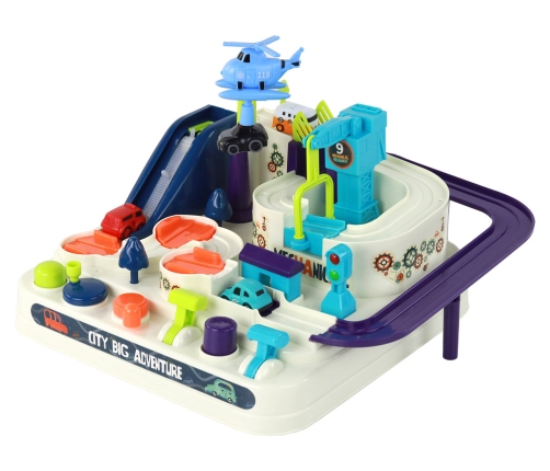 Colorful Interactive Obstacle Course Set for Toy Cars