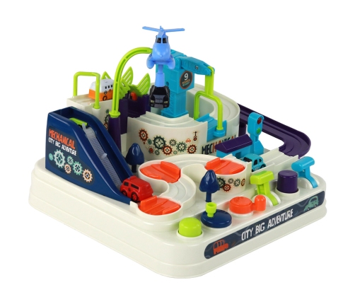 Colorful Interactive Obstacle Course Set for Toy Cars