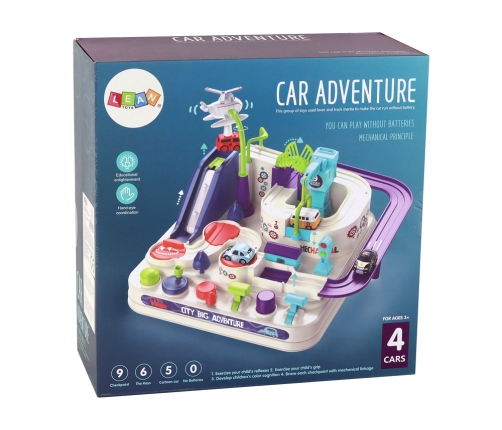 Colorful Interactive Obstacle Course Set for Toy Cars