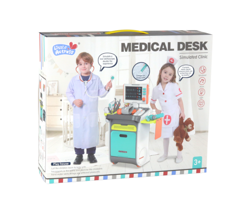 Little Doctor Set Medical Trolley X-ray ECG Accessories