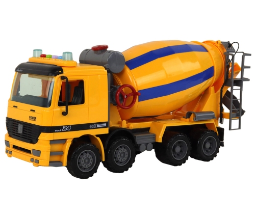 Concrete Mixer Orange Rotary Pear Sound Lights Construction Vehicle