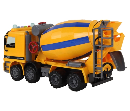 Concrete Mixer Orange Rotary Pear Sound Lights Construction Vehicle