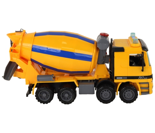 Concrete Mixer Orange Rotary Pear Sound Lights Construction Vehicle