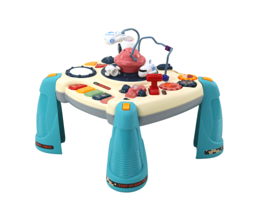 Interactive Educational Table Children's Panel Piano Space Blue