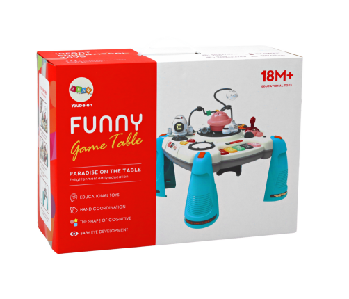 Interactive Educational Table Children's Panel Piano Space Blue