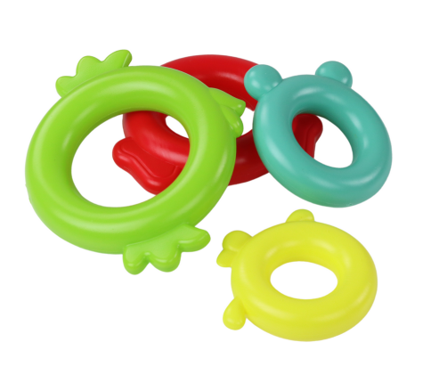 Giraffe Pyramid Puzzle 13 Circles Colorful 43cm x 18cm x 18cm