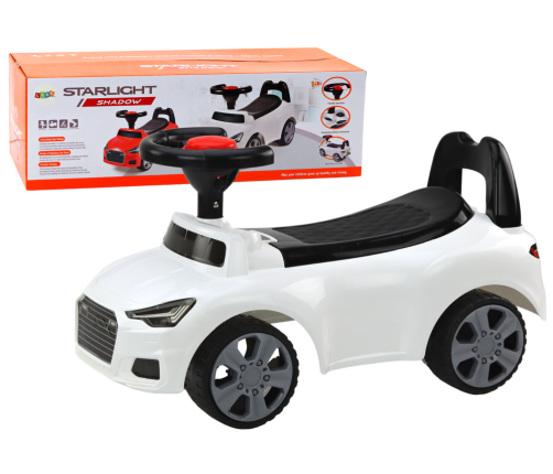 Car Ride On With Backrest QX-3396 Horn Storage Box White