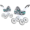 Коляска для кукол Zebra Turquoise