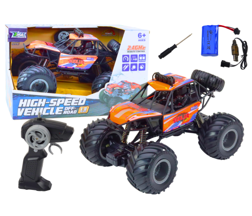 Off-road Remote Controlled RC Car 1:8 Shock Absorbers Orange