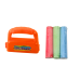 Set of Chalks with Handles Thick Sidewalk Chalk Orange 3 Pcs