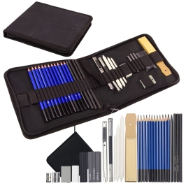Artistic Set for Sketching Pencils Accessories 32 pcs