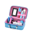 A set of cosmetics in a Crown Blue nail makeup case