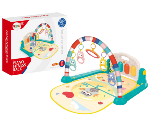 Gymnastics Mat for Babies, Educational Piano, Owl Sounds