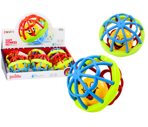Sensory Ball Rattle Rubber Elastic Colorful