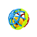 Sensory Ball Rattle Rubber Elastic Colorful