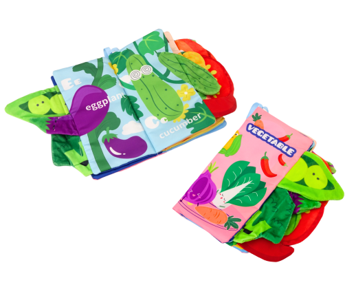 Soft Vegetables Book, Rustling, Squeaking, Colorful For Babies