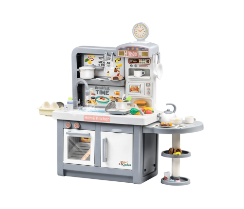 Dream Kitchen For Children Lights Sounds Steam Accessories Gray