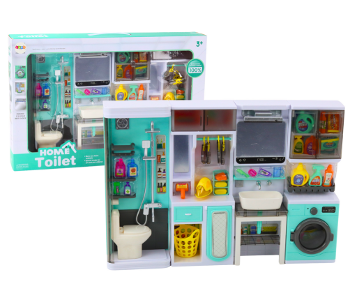 Bathroom Play Set 4in1 Shower Toilet Washing Machine Accessories