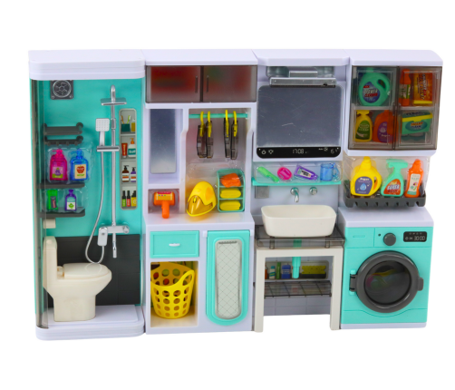 Bathroom Play Set 4in1 Shower Toilet Washing Machine Accessories